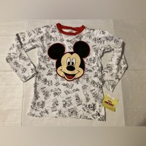 Disney Junior size 5/6 boys Mickey Mouse sleepwear long sleeve shirt New